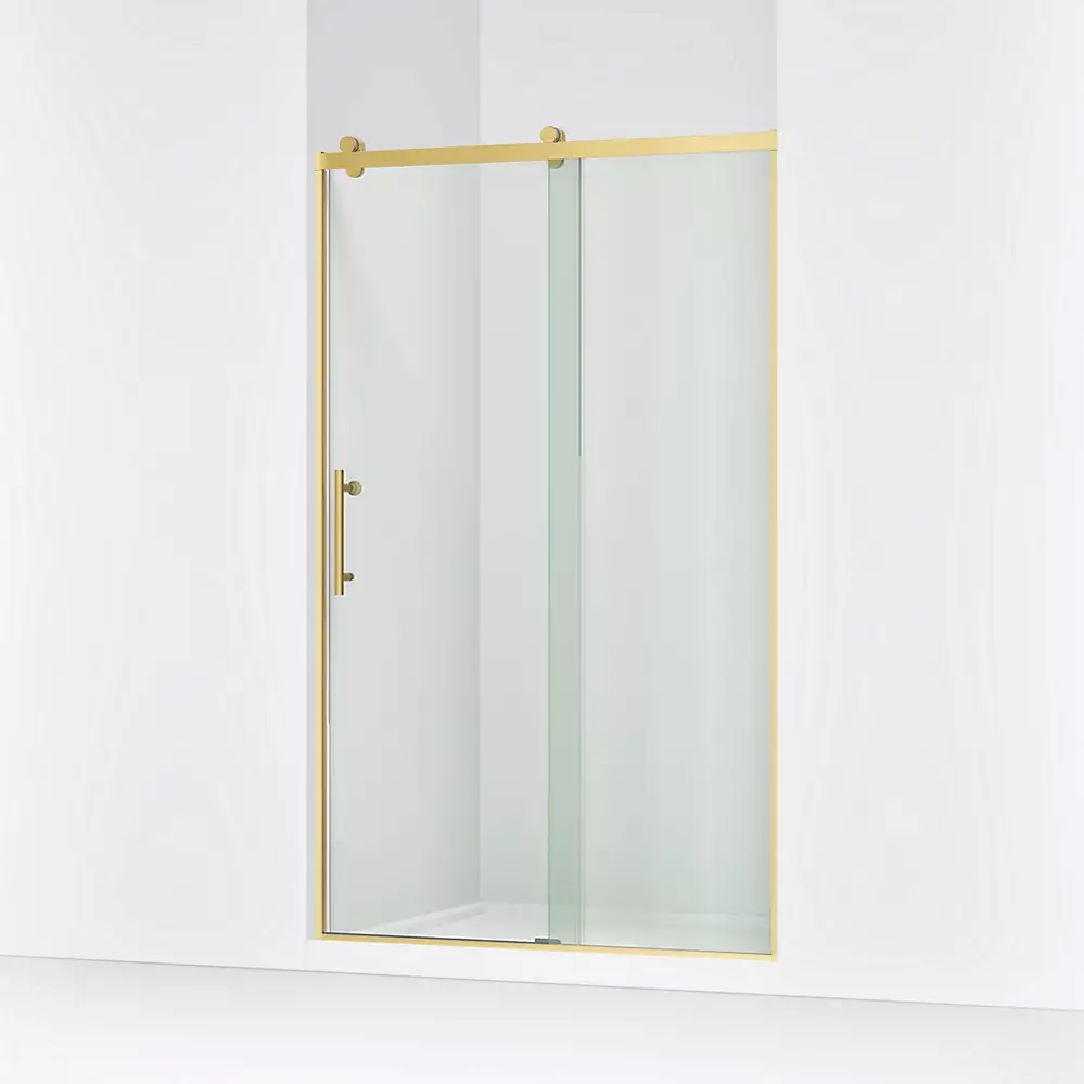 Kohler 709080-10L-2MB Rely 77" H Sliding Glass Shower Door Vibrant Brushed Moderne Brass