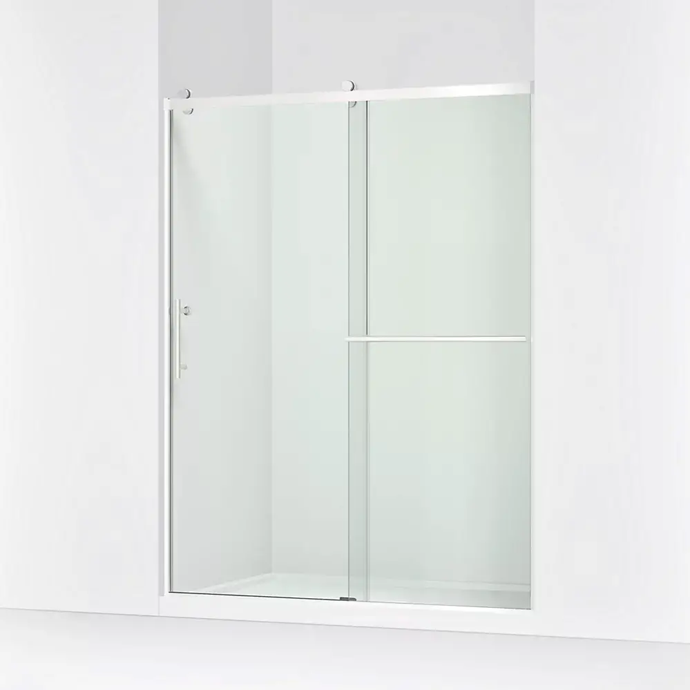 Kohler 709081-10L-SHP Rely 77" H Sliding Glass Shower Door Bright Polished Silver