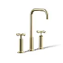 Kohler 14408-3-AF Purist Widespread Bathroom Sink Faucet Vibrant French Gold