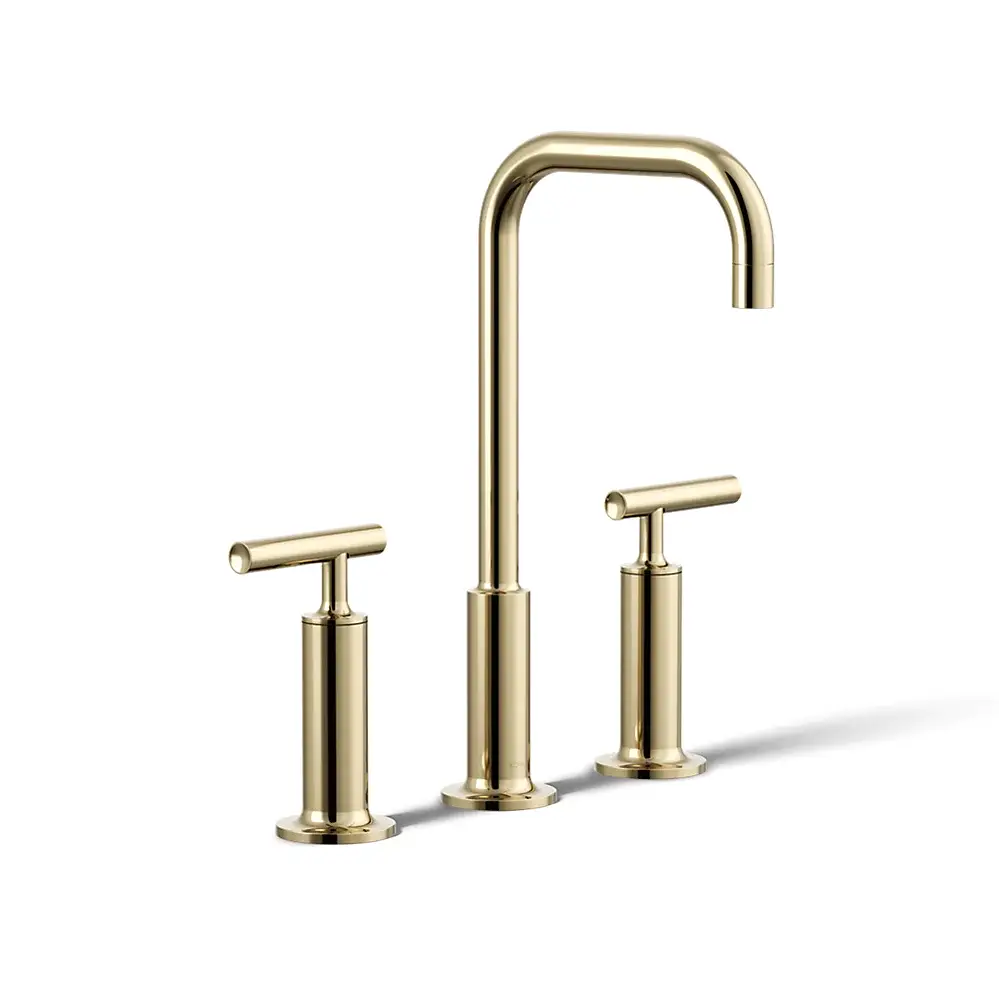 Kohler 14408-4-AF Purist Widespread Bathroom Sink Faucet Vibrant French Gold