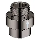 Grohe 07911A00 1/2" lnline Vacuum Breaker for Hand Showers Hard Graphite
