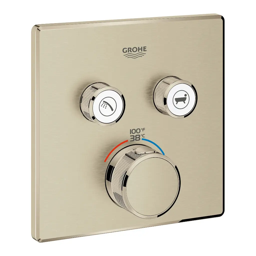 Grohe 29141EN0 Grohtherm Dual Function Thermostatic Valve Trim Brushed Nickel