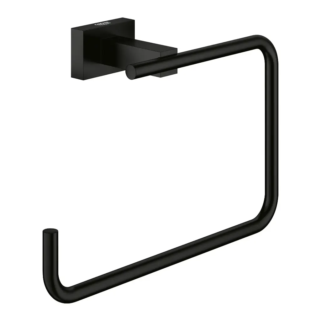 Grohe 405102431 Essentials Cube 8" Towel Ring Matte Black