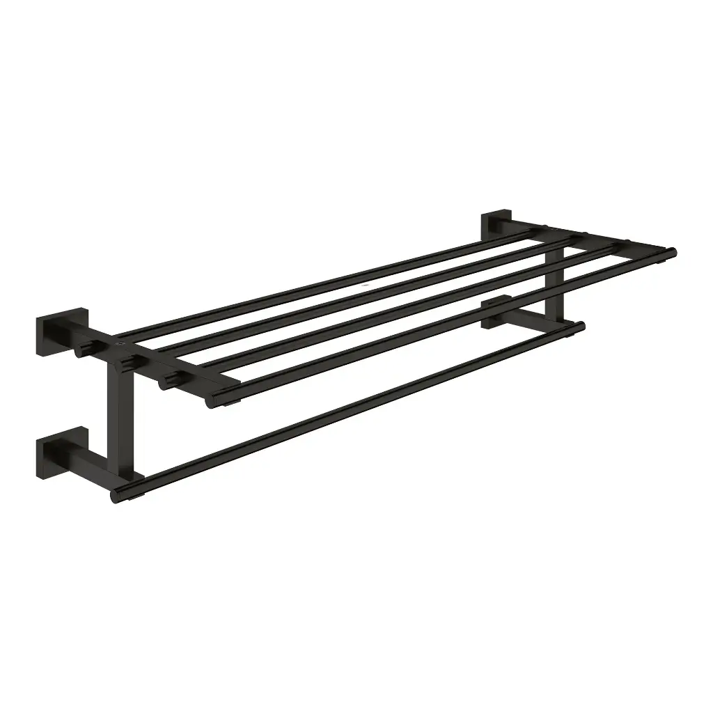 Grohe 405122431 Essentials Cube 23 5/8" Multi-Towel Rack Matte Black