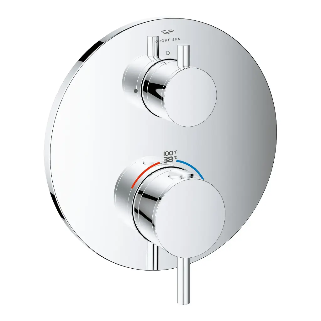 Grohe 24360000 Atrio New Single Function 2-Handle Thermostatic Valve Trim StarLight Chrome