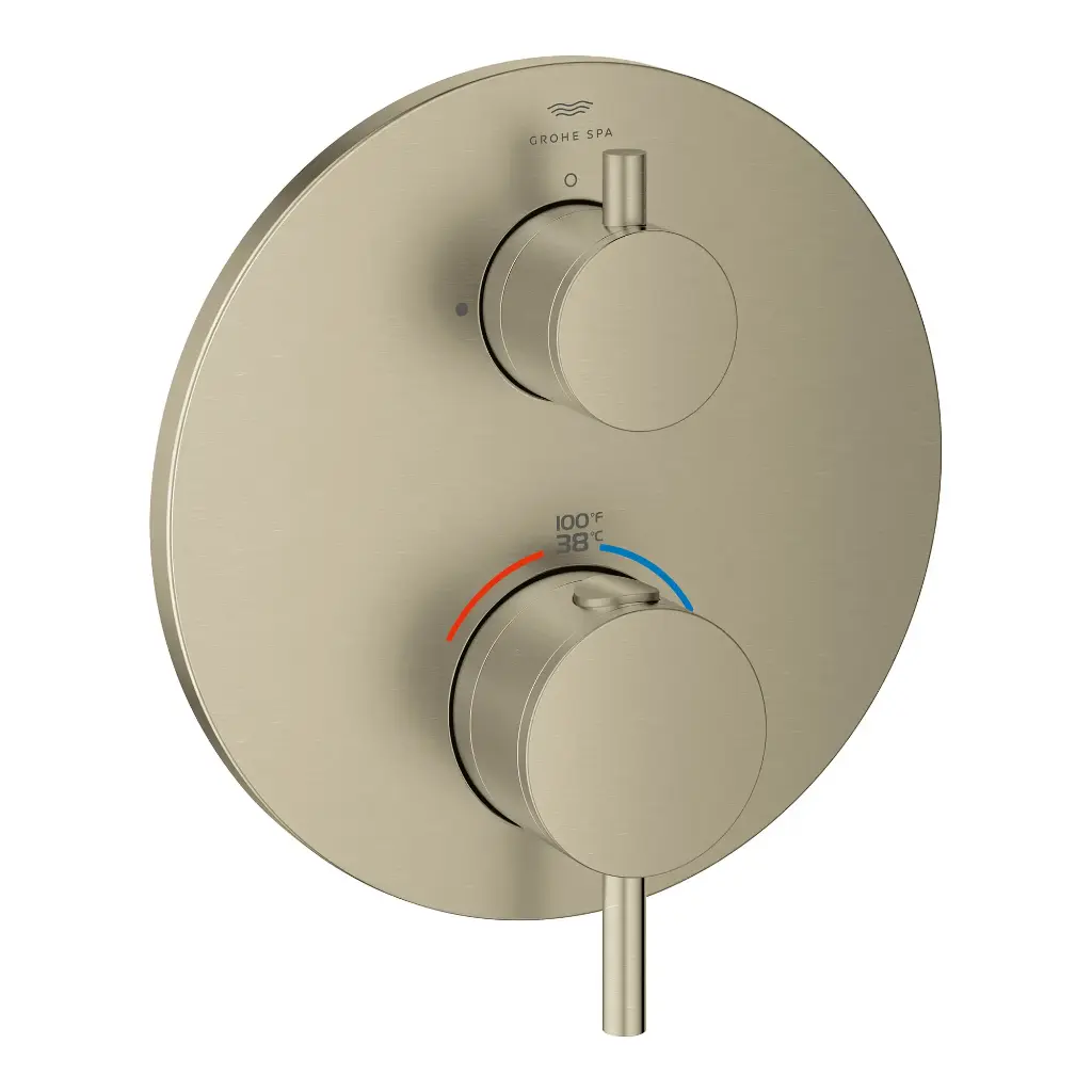 Grohe 24360EN0 Atrio New Single Function 2-Handle Thermostatic Valve Trim Brushed Nickel