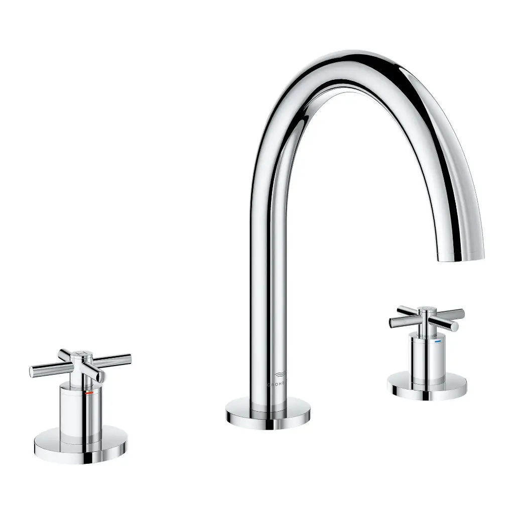 Grohe 25273000 Atrio New 3-Hole 2-Handle Deck Mount Roman Tub Faucet StarLight Chrome