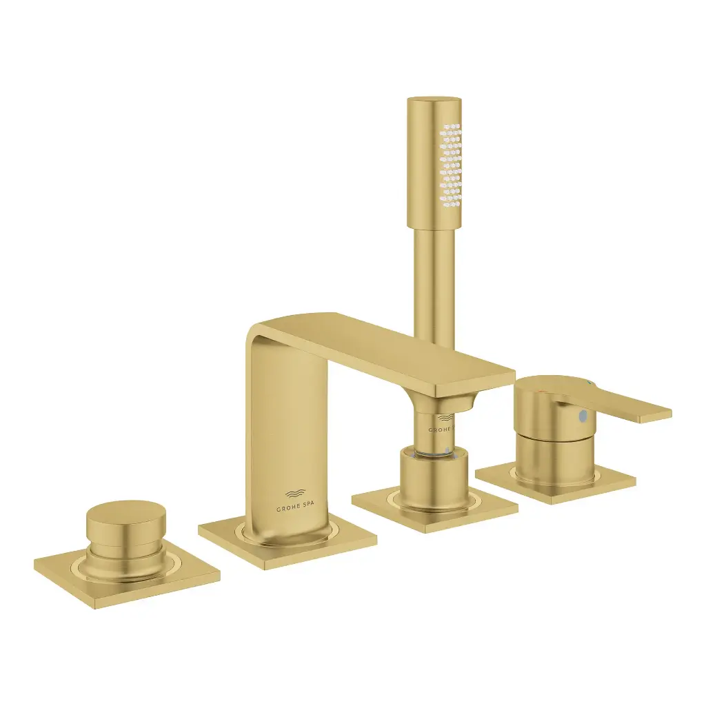 Grohe 19316GN1 Allure New 4-Hole Single Handle Deck Mount Roman Tub Faucet Brushed Cool Sunrise