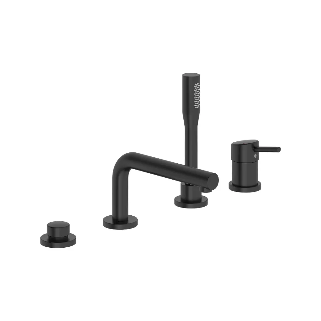 Grohe 195762432 Concetto 4-Hole Single-Handle Deck Mount Roman Tub Faucet Matte Black