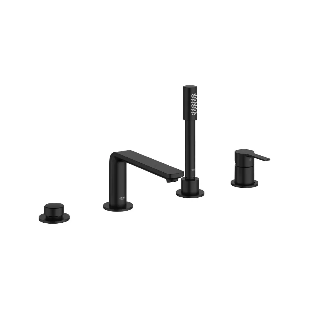Grohe 195772431 Lineare 4-Hole Single-Handle Deck Mount Roman Tub Faucet Matte Black