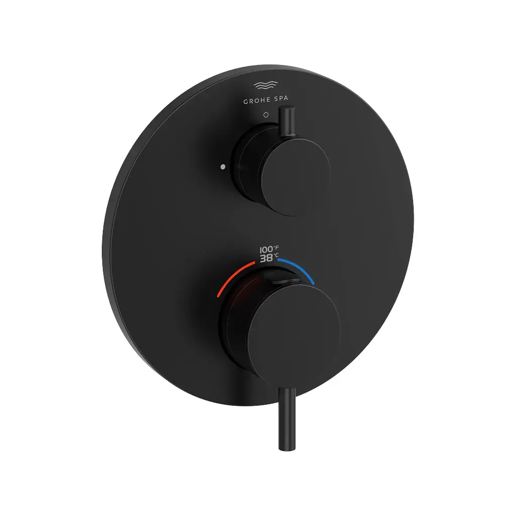 Grohe 243602430 Atrio New Single Function 2-Handle Thermostatic Valve Trim Matte Black