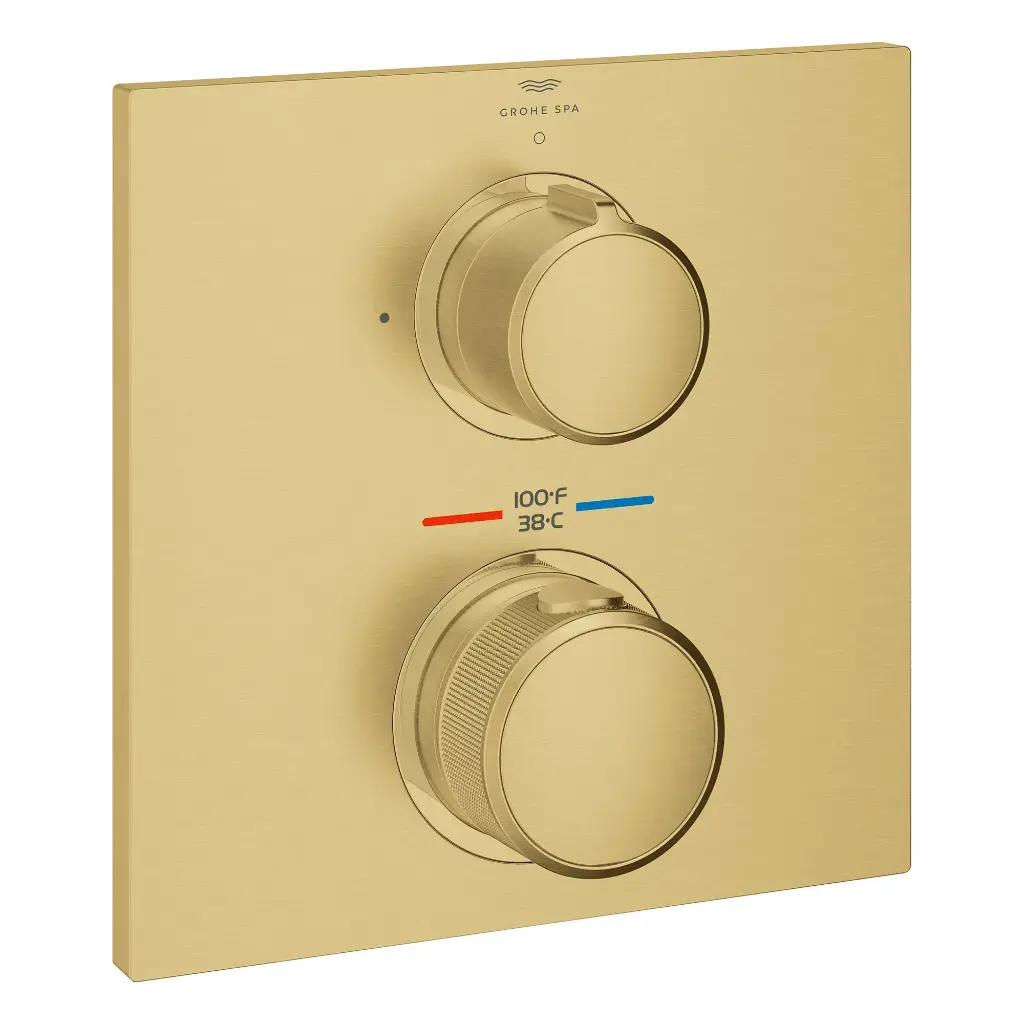 Grohe 29178GN1 Allure New Dual Function 2-Handle Thermostatic Valve Trim Brushed Cool Sunrise