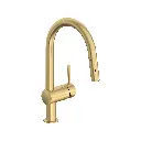 Grohe 31378GN3 Minta Pull Down Dual Spray Kitchen Faucet Brushed Cool Sunrise