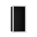 Hansgrohe 56095700 Xtrastoris Individual Wall Niche Matte Black With Design Frame Matte White