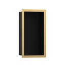 Hansgrohe 56095990 Xtrastoris Individual Wall Niche Matte Black With Design Frame Polished Gold Optic