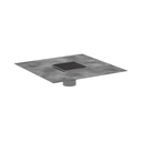 Hansgrohe 56132801 Raindrain Brilliance Point Drain Set 4"X 4" Trim Brushed Stainless Steel
