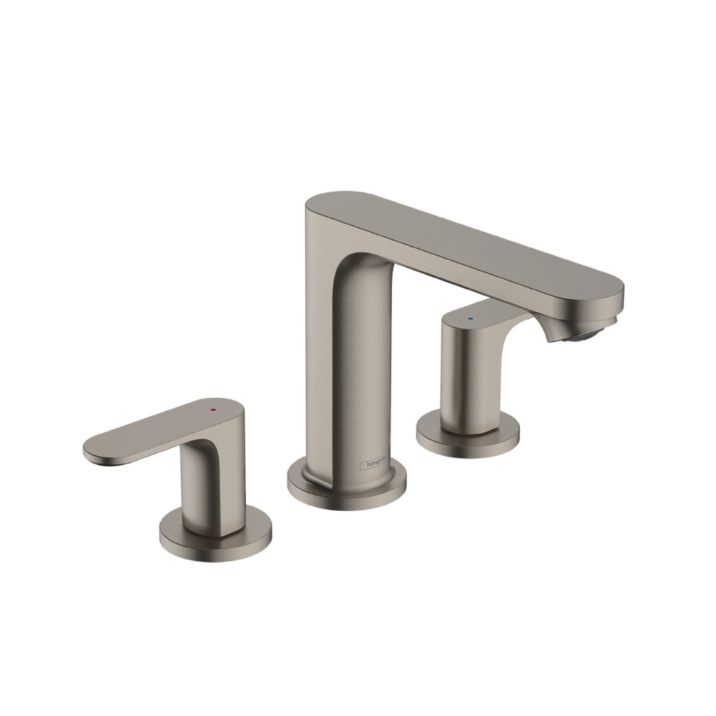 Hansgrohe 72530821 Rebris S Widespread Faucet 110 With Pop-Up Drain Brushed Nickel