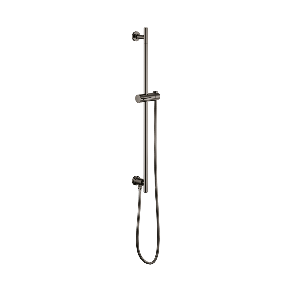 Brizo 74792-BNX Essential Shower Series Linear Round Slide Bar With Hose Brilliance Black Onyx
