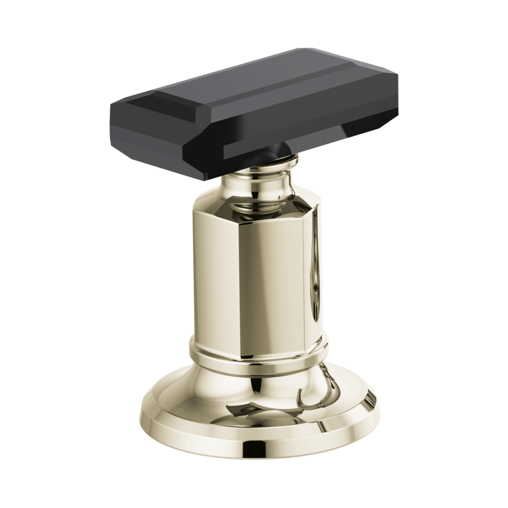 Brizo HK5376-PGBC Invari Widespread Crystal Lever Handle Kit Brilliance Polished Nickel Black Crystal Accent
