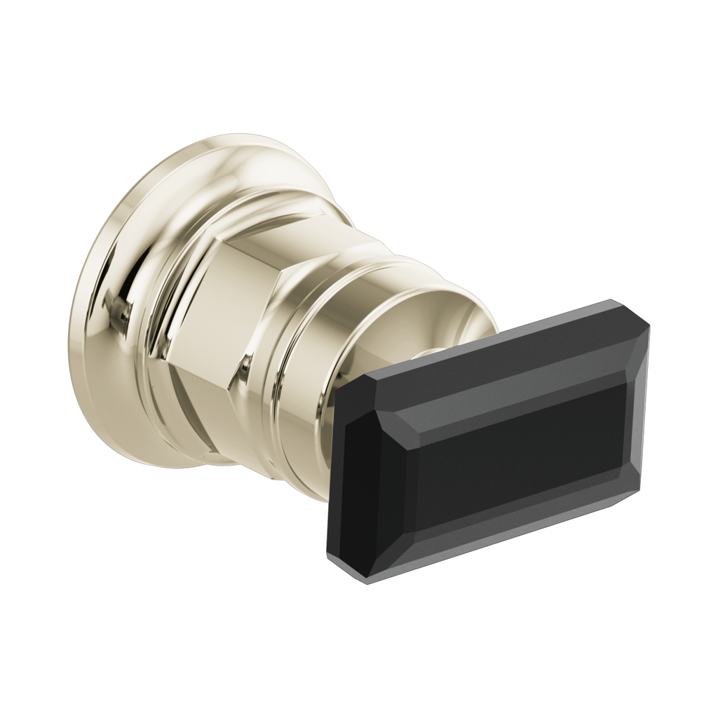 Brizo HK5876-PNBC Invari Wallmount Lavatory Crystal Lever Handle Kit Brilliance Polished Nickel Black Crystal Accent