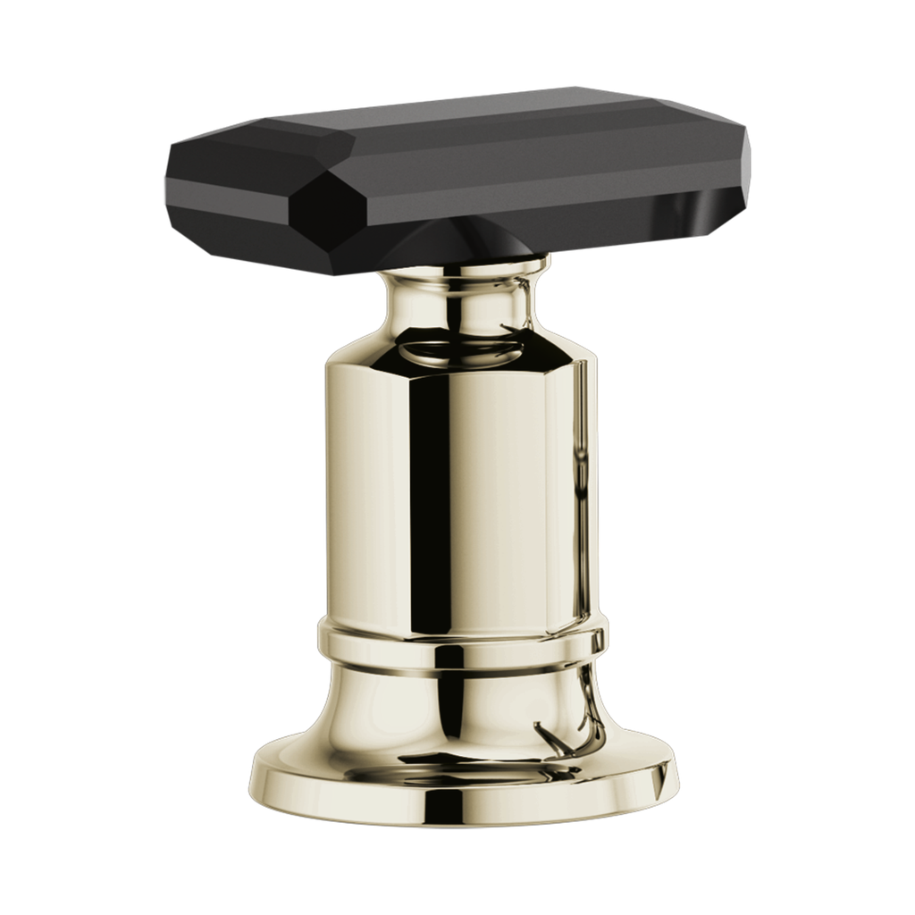 Brizo HK676-PNBC Invari Roman Tub Crystal Lever Handle Kit Brilliance Polished Nickel Black Crystal Accent