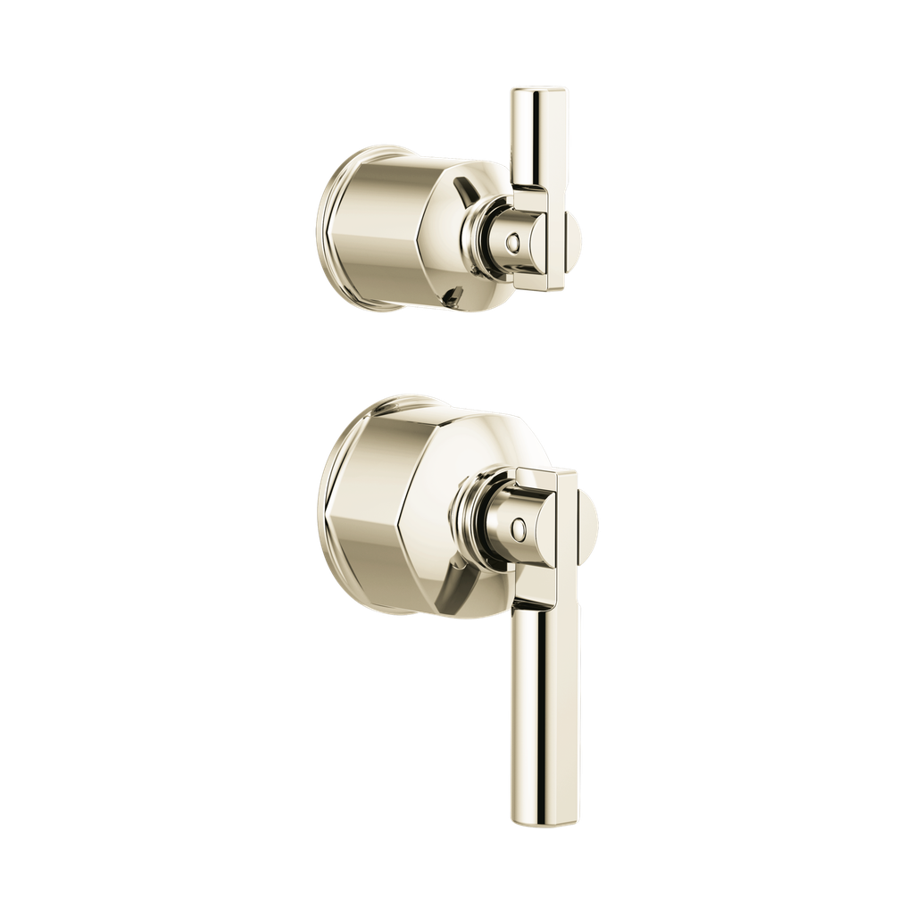 Brizo HL75P76-PN Invari Pressure Balance Valve With Diverter Trim Handle Kit Brilliance Polished Nickel