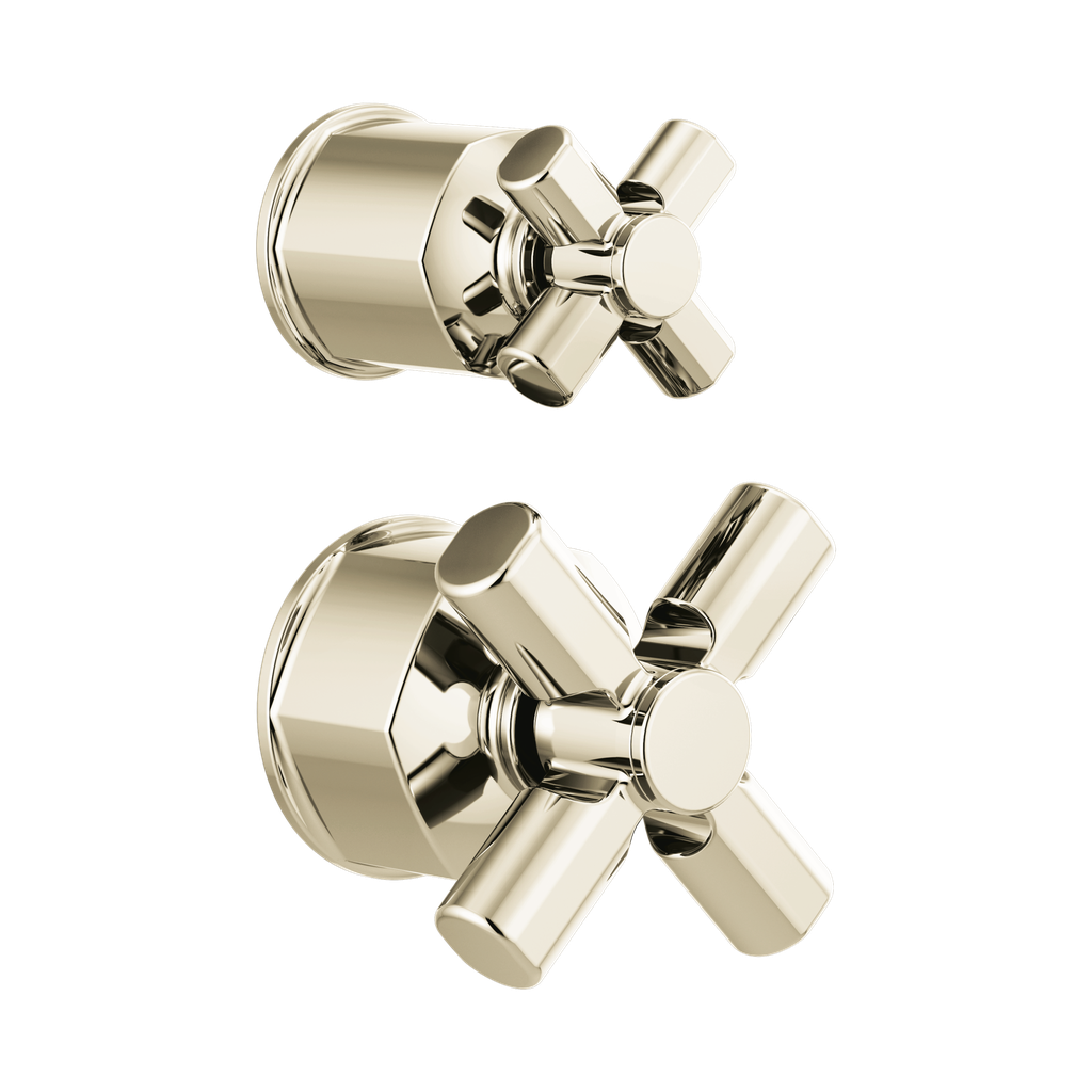 Brizo HX75P76-PN Invari Pressure Balance Valve Diverter Trim Cross Handle Kit Brilliance Polished Nickel