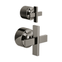 Brizo HX75P98-BNX Levoir Pressure Balance Valve With Diverter Trim Handle Kit Brilliance Black Onyx
