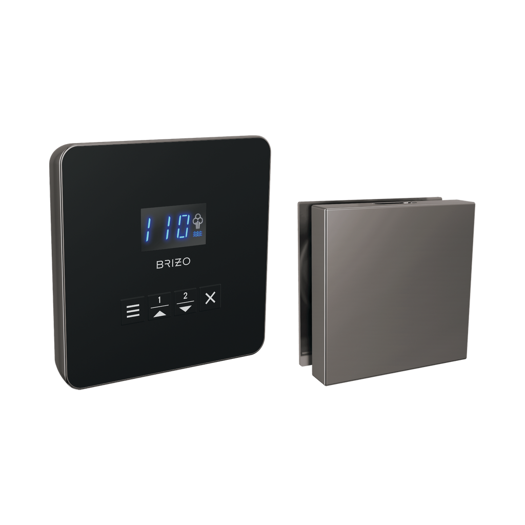 Brizo 8CH-250L-BNX-L Mystix Square Steam Control And Head Lumicoat Black Onyx