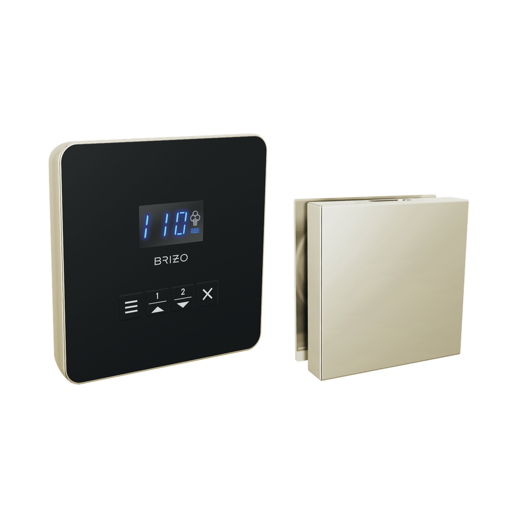 Brizo 8CH-250L-PN-L Mystix Square Steam Control And Head Lumicoat Polished Nickel