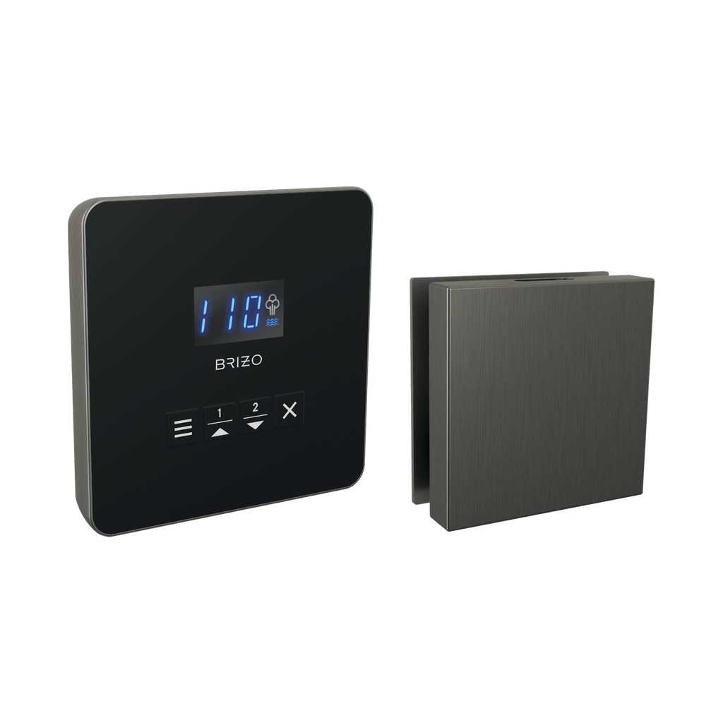 Brizo 8CH-250L-SL-L Mystix Square Steam Control And Head Lumicoat Luxe Steel