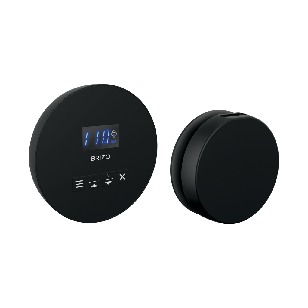 Brizo 8CH-250R-BL Mystix Round Steam Control And Head Matte Black
