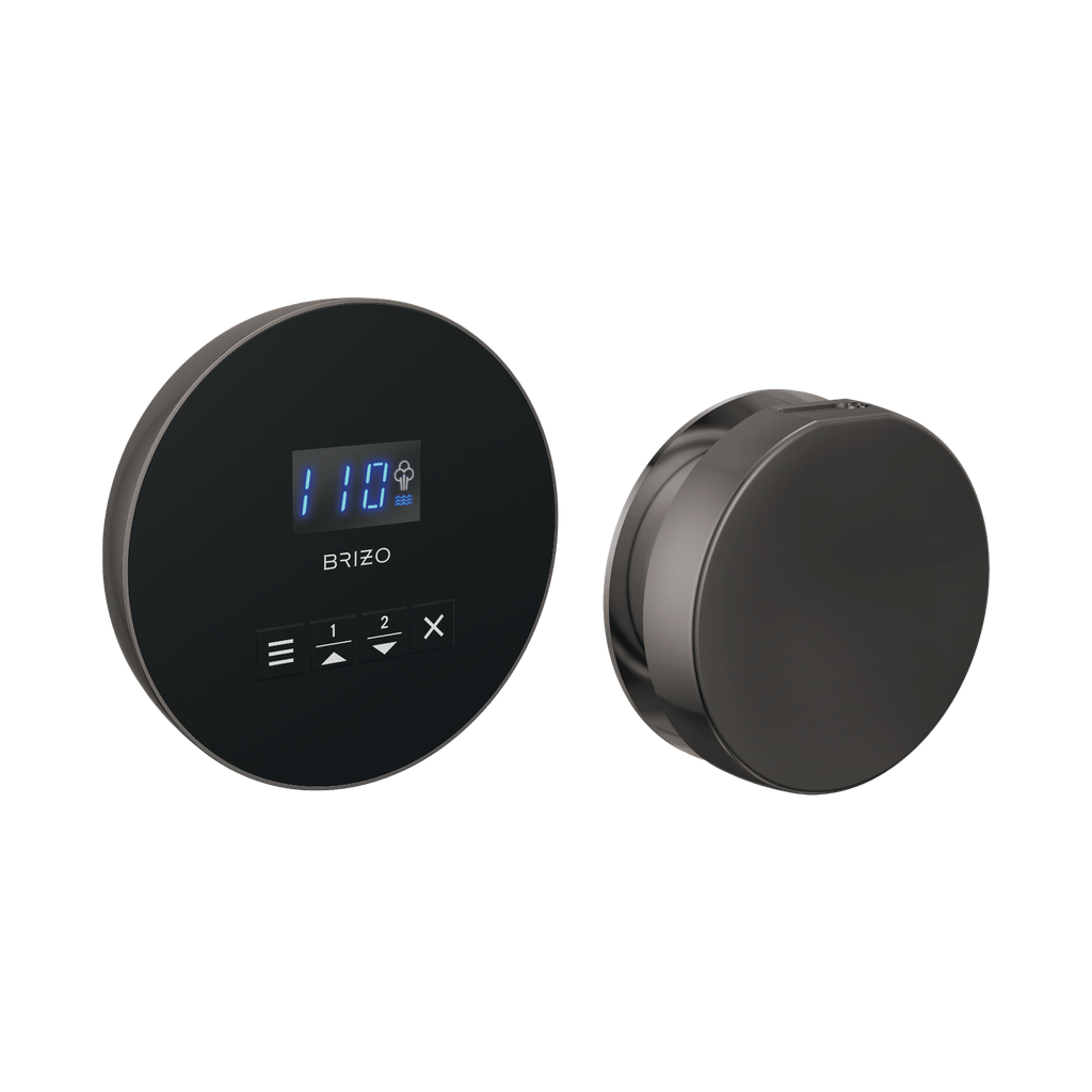 Brizo 8CH-250R-BNX-L Mystix Round Steam Control And Head Lumicoat Black Onyx