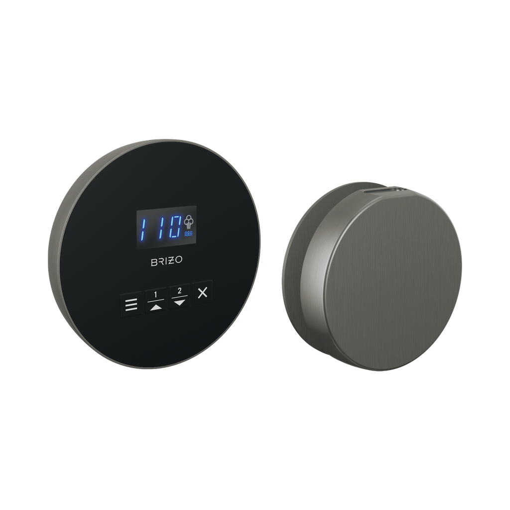Brizo 8CH-250R-SL-L Mystix Round Steam Control And Head Lumicoat Luxe Steel
