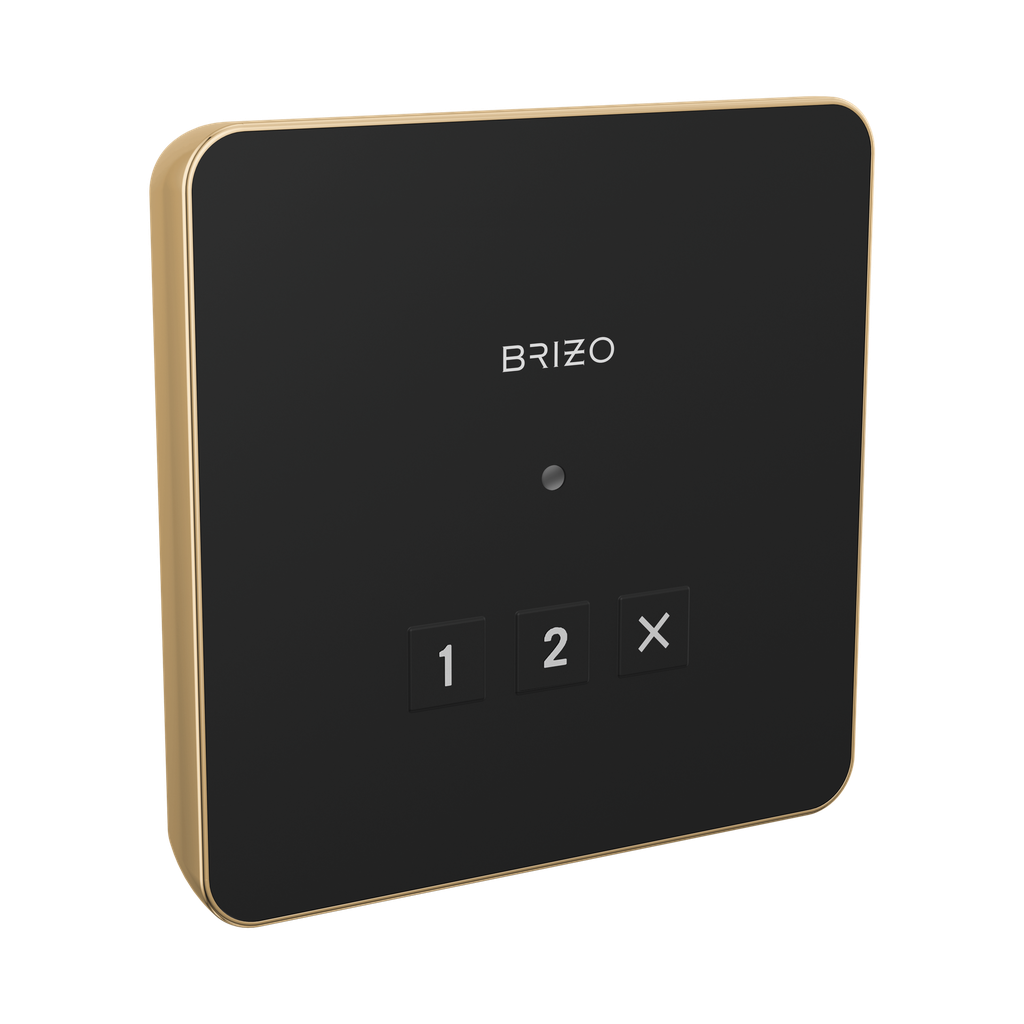 Brizo 8CN-220L-PG-L Mystix Square Exterior Steam Control Lumicoat Polished Gold