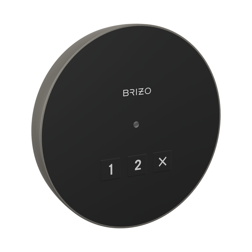 Brizo 8CN-220R-SL-L Mystix Round Exterior Steam Control Lumicoat Luxe Steel
