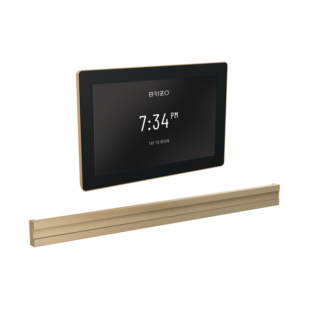Brizo 8CB-600S-GL-L Mystix Square Steam Control And Bilateral Head Lumicoat Luxe Gold