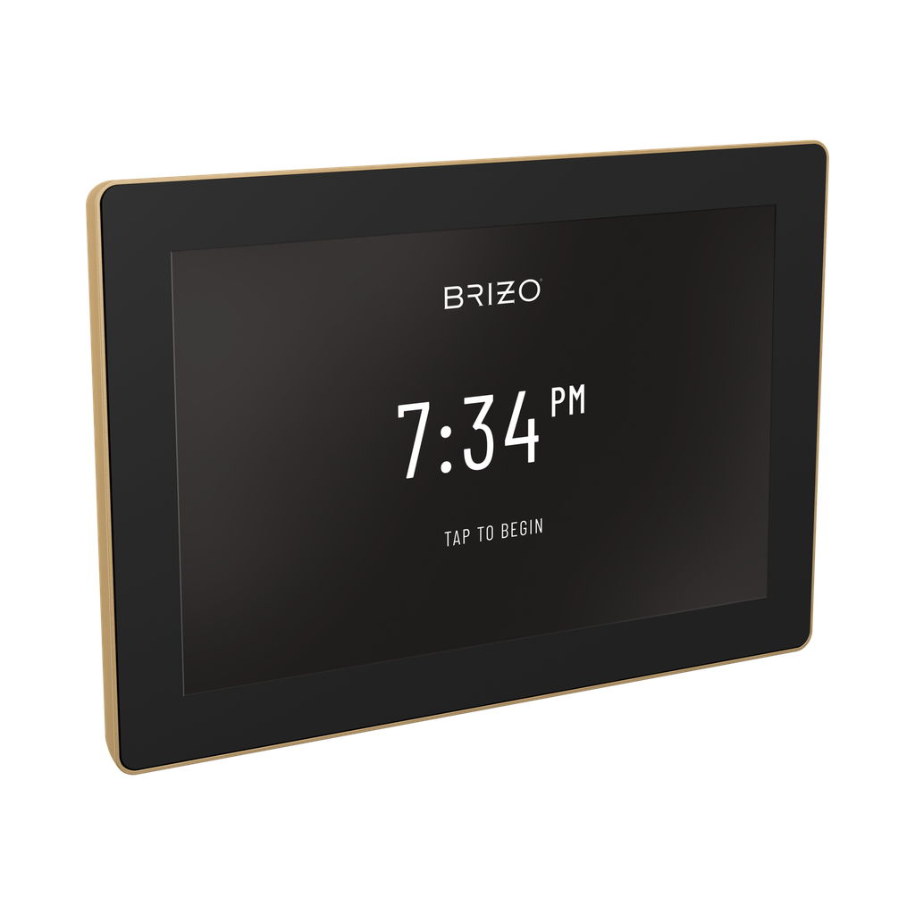 Brizo 8CN-600S-GL-L SensoriPlus Square Digital Shower And Steam Control Lumicoat Luxe Gold