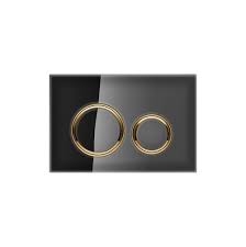 Geberit 115.652.SJ.1 Actuator Plate Sigma21 For Dual Flush, Metal Colour Brass Brass, Black
