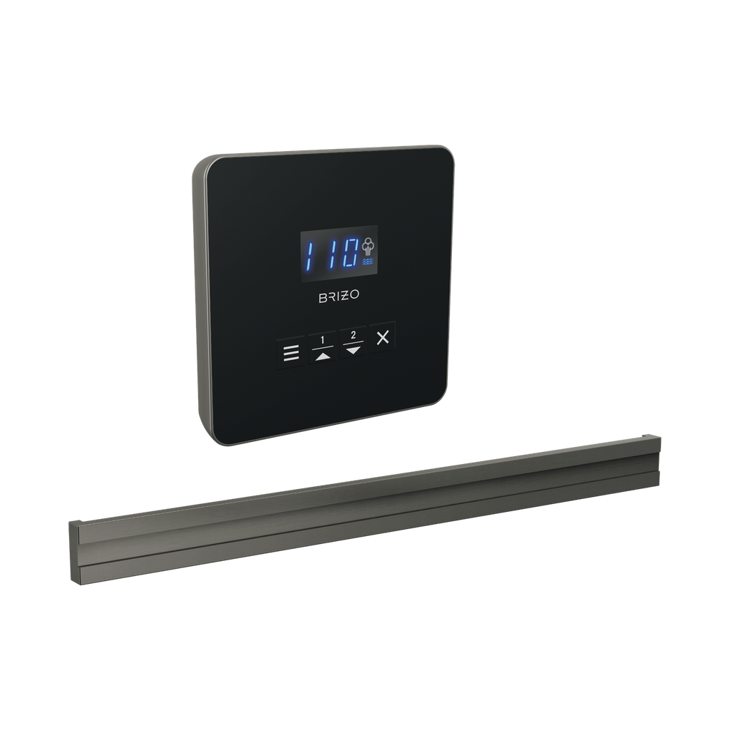 Brizo 8CB-250L-SL-L Mystix Square Steam Control And Bilateral Head Lumicoat Luxe Steel
