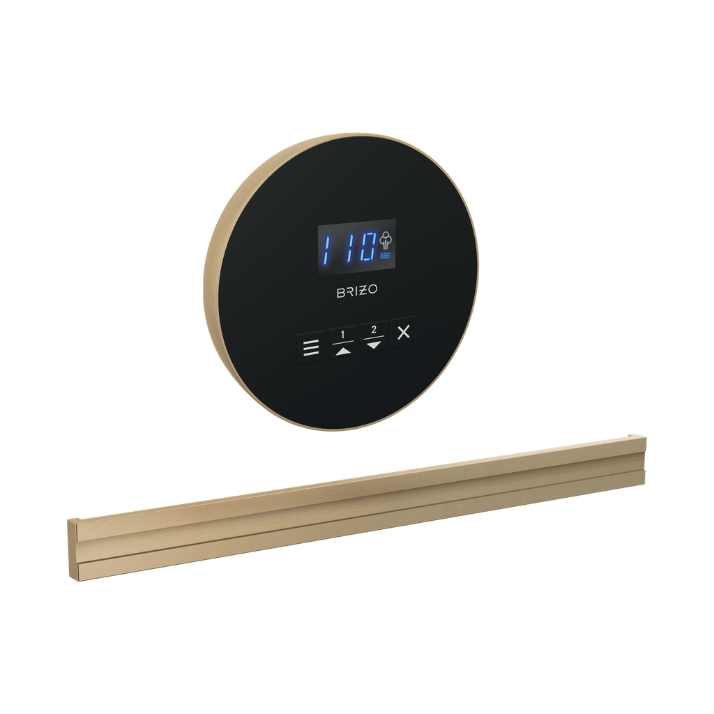 Brizo 8CB-250R-GL-L Mystix Round Steam Control And Bilateral Head Lumicoat Luxe Gold