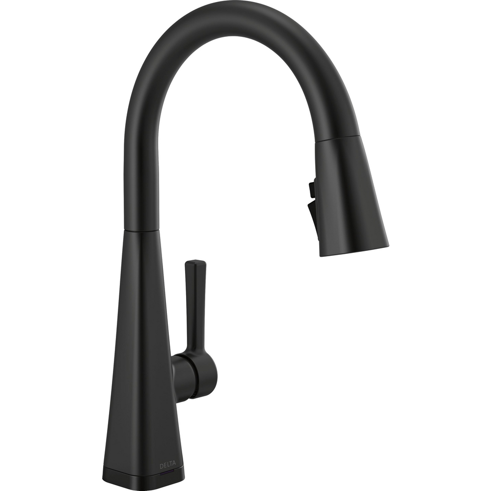 Delta 19802TZ-BL-DST Lenta Single Handle Kitchen Faucet Matte Black