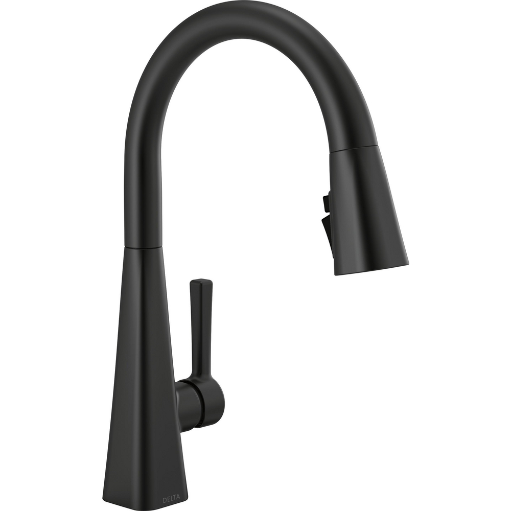 Delta 19802Z-BL-DST Lenta Single Handle Kitchen Faucet Matte Black