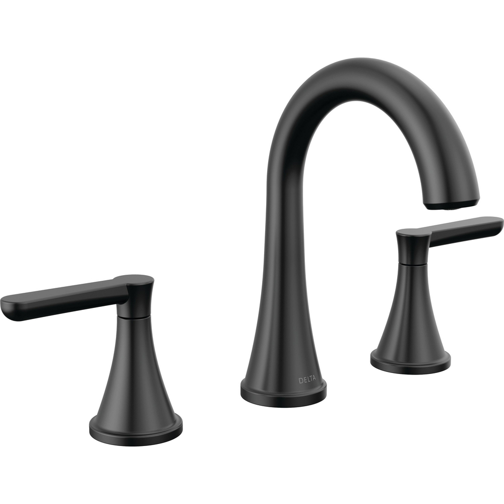 Delta 35860LF-BL Greydon Widespread Bathroom Faucet Matte Black