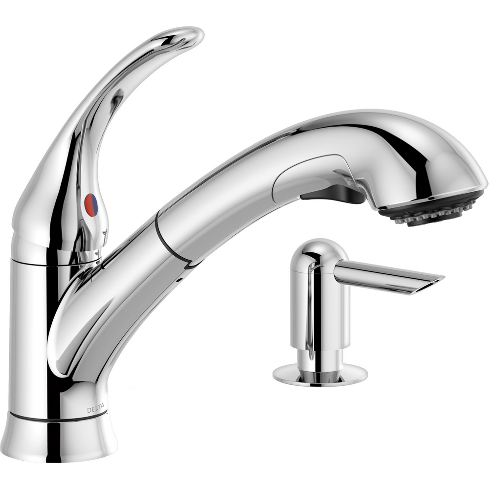 Delta 4362LF-SD Principals Single Handle Kitchen Pullout Faucet Chrome