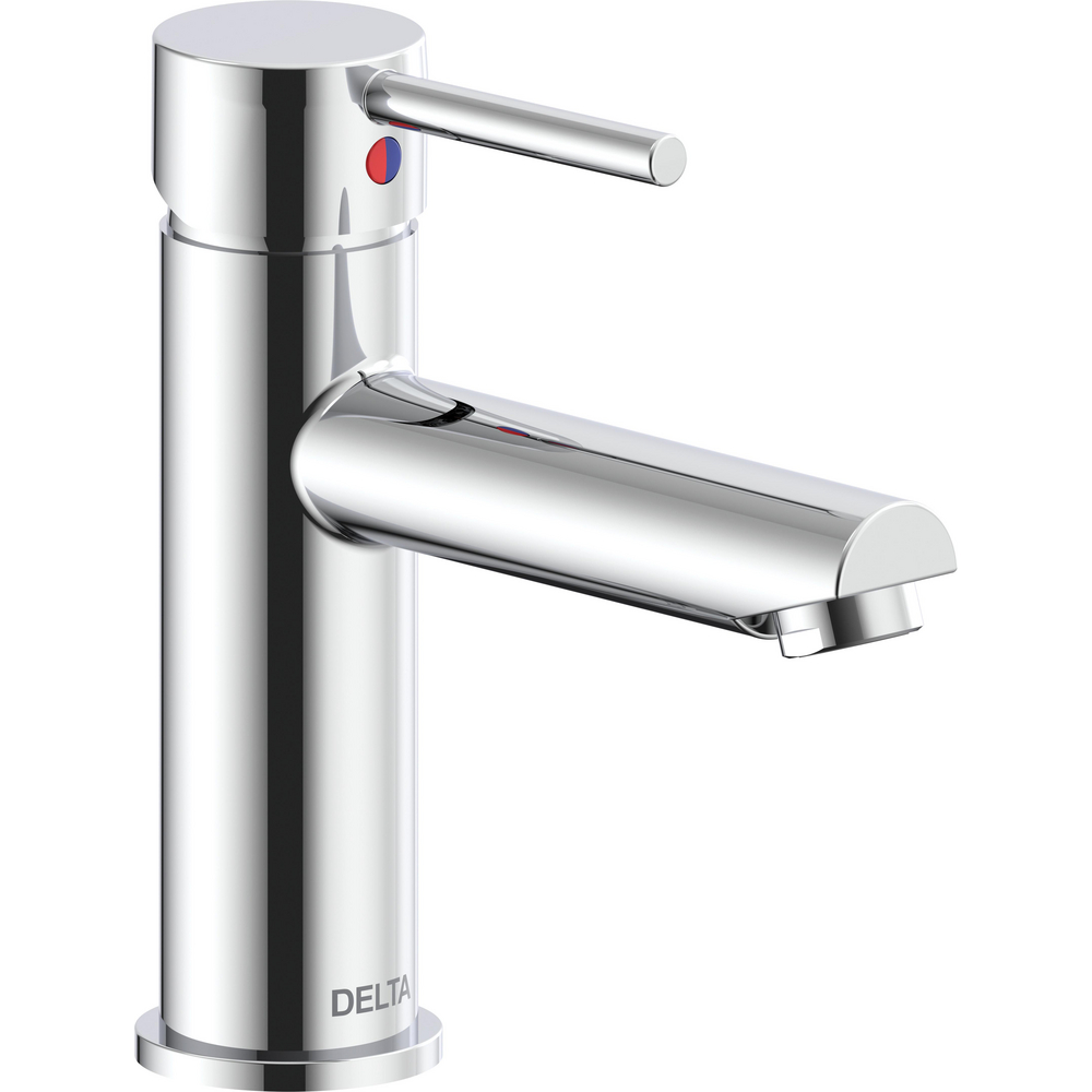 Delta 560LF-PP-LPU Modern Cylindrical Single Handle Lavatory Faucet Chrome Less Pop Up Chrome