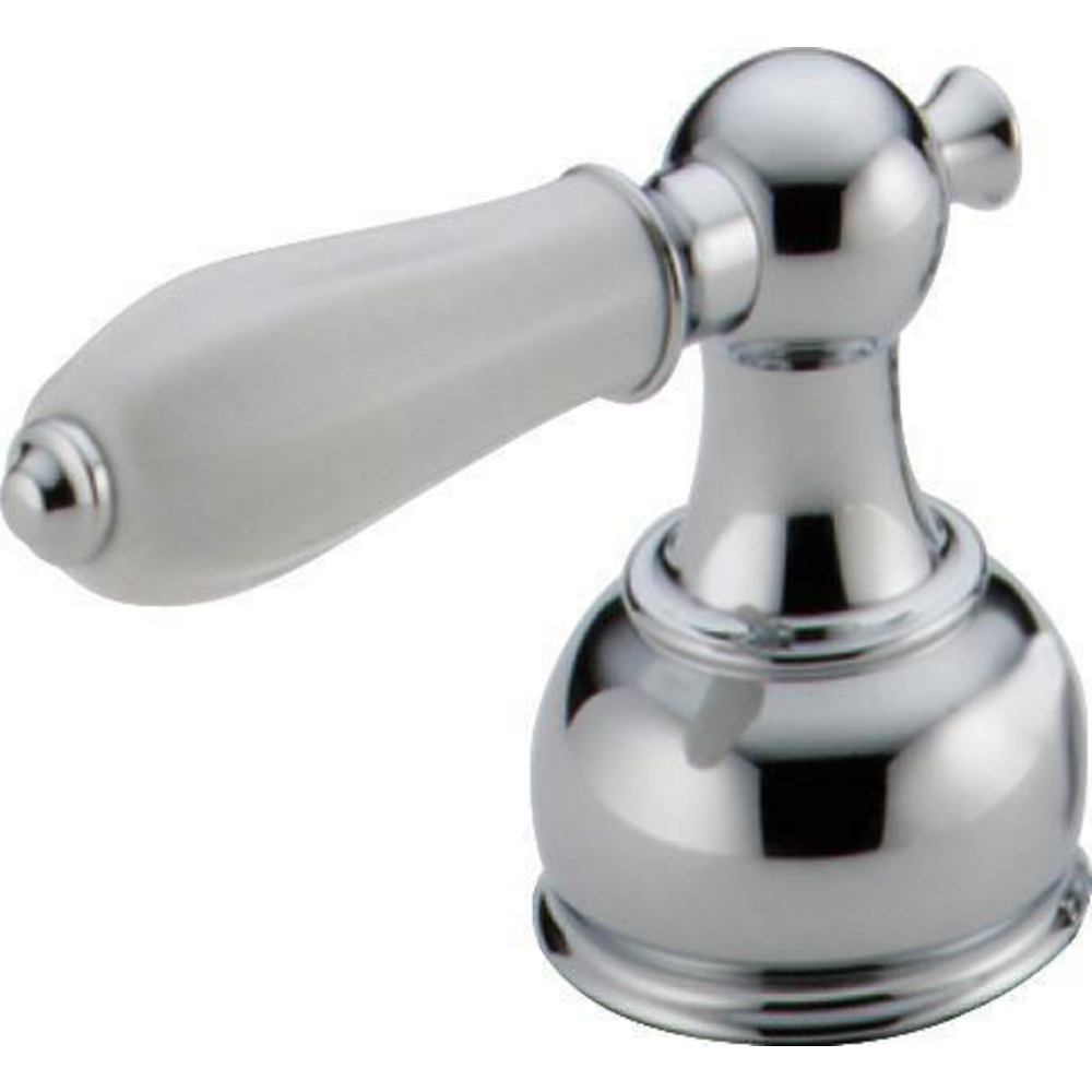 Delta H212 Small Traditional Handles With Porcelain Accent Chrome