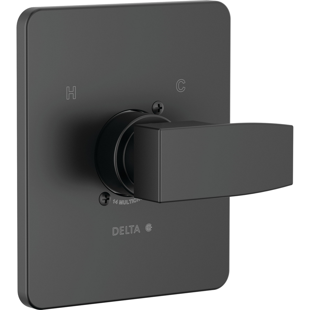 Delta T14067-BL-PP Modern Angular Valve Only Trim Matte Black