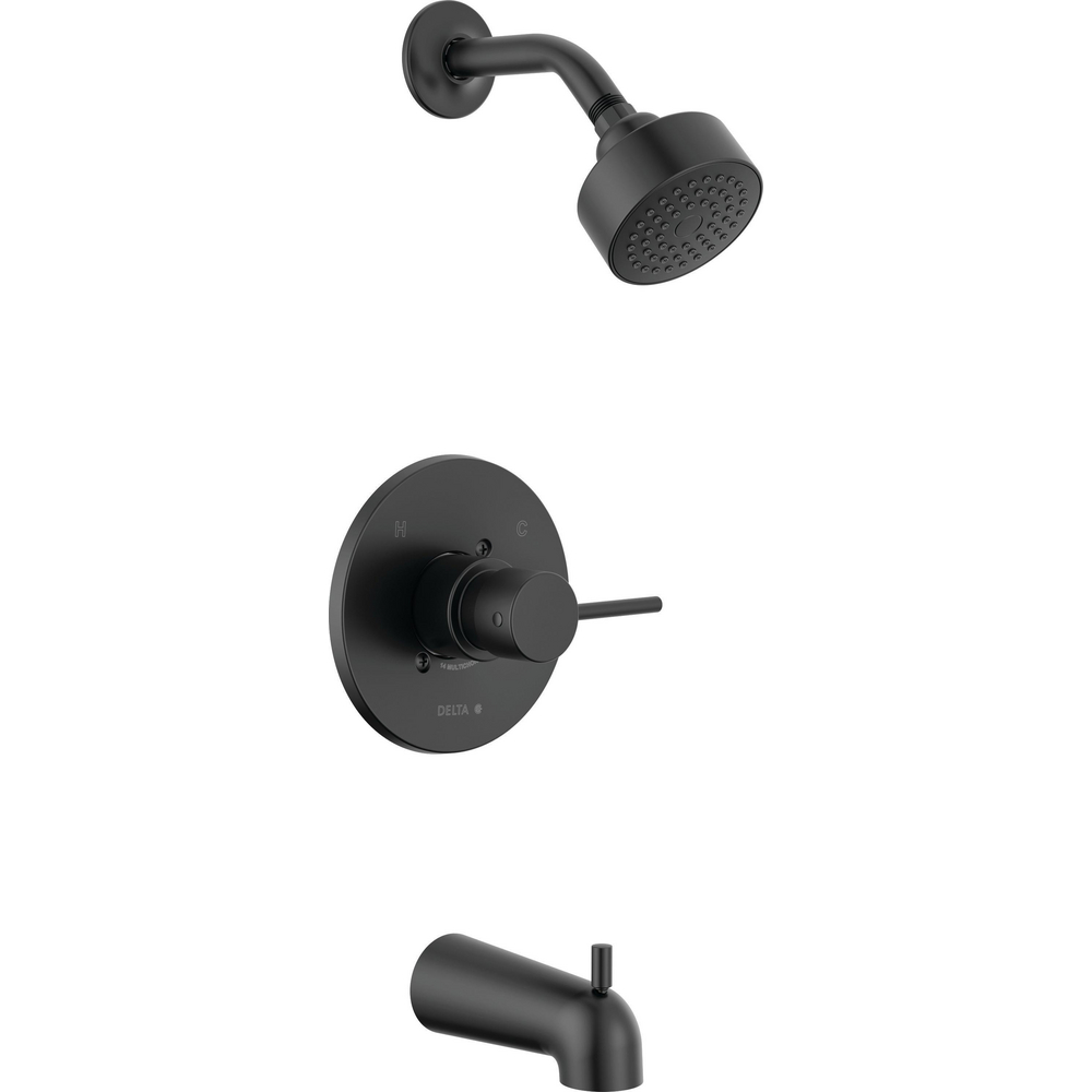 Delta T14459-BL-PP Modern Monitor 14 Series Tub and Shower Trim Matte Black