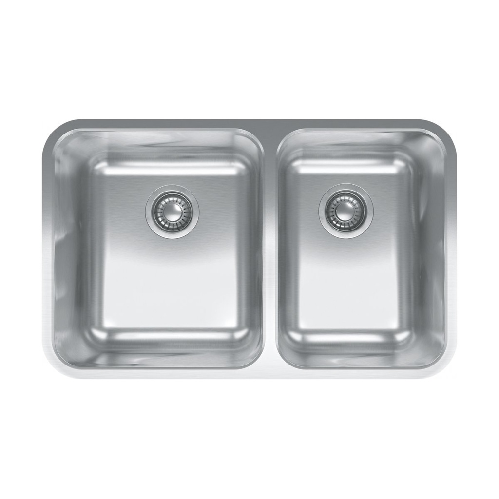 Franke GDX16028RH-CA Grande Undermount Double Bowl Kitchen Sink Stainless Steel